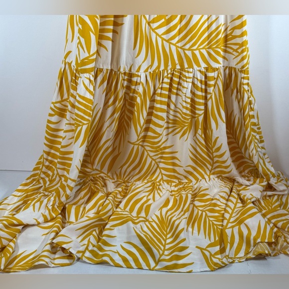 Ivy Street Boutique White Mustard woman Summer dress Sleeveless Sz M - Picture 5 of 15